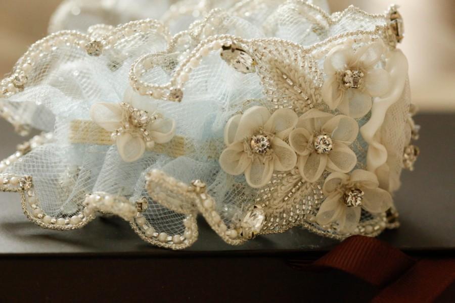 Mariage - Bridal beaded garter set Roma