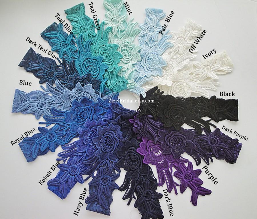 Mariage - Choose Your Color, Wedding Garter, Lace Wedding Garter, Bridal Garter Set, Color Bridal Garter, Lace Garter Set Handmade Bridal Color Garter