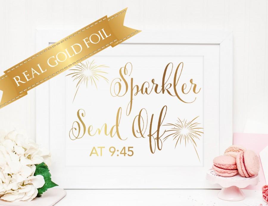 Wedding - Sparkler Send Off Sign, Sparkler Signs, Let Love Sparkle, Wedding Sparklers, Reception Decor, Real Gold Foil, Wedding Signs