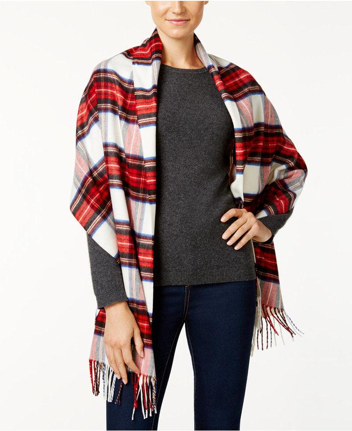 Mariage - Charter Club Tartan Plaid Cashmink Blanket Scarf, Only at Macy's