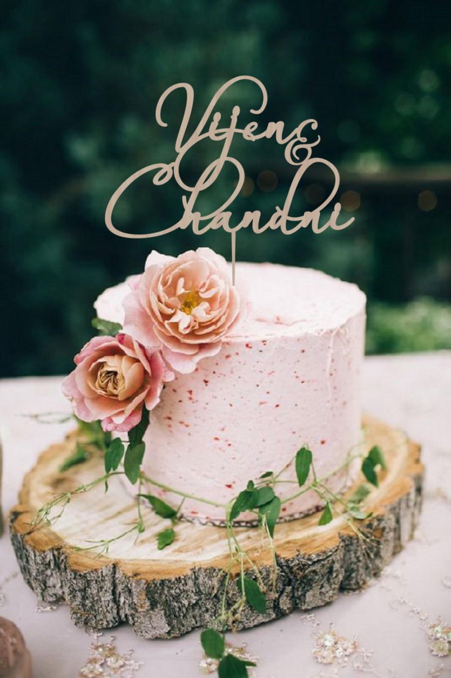 Hochzeit - Wedding Custom  Cake Topper Names