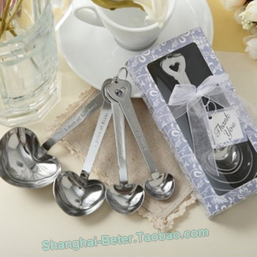 زفاف - Purple Sugar Measure Spoons Wedding favor BETER-WJ005/C bridal Shower Favors 
