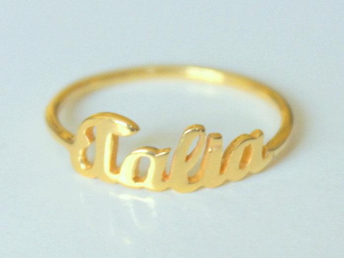 Hochzeit - Personalized Name Ring - Personalized Gold Name Ring - Custom Name Ring - Silver Name Ring - Dainty Name Ring - Ring - mothers day gift