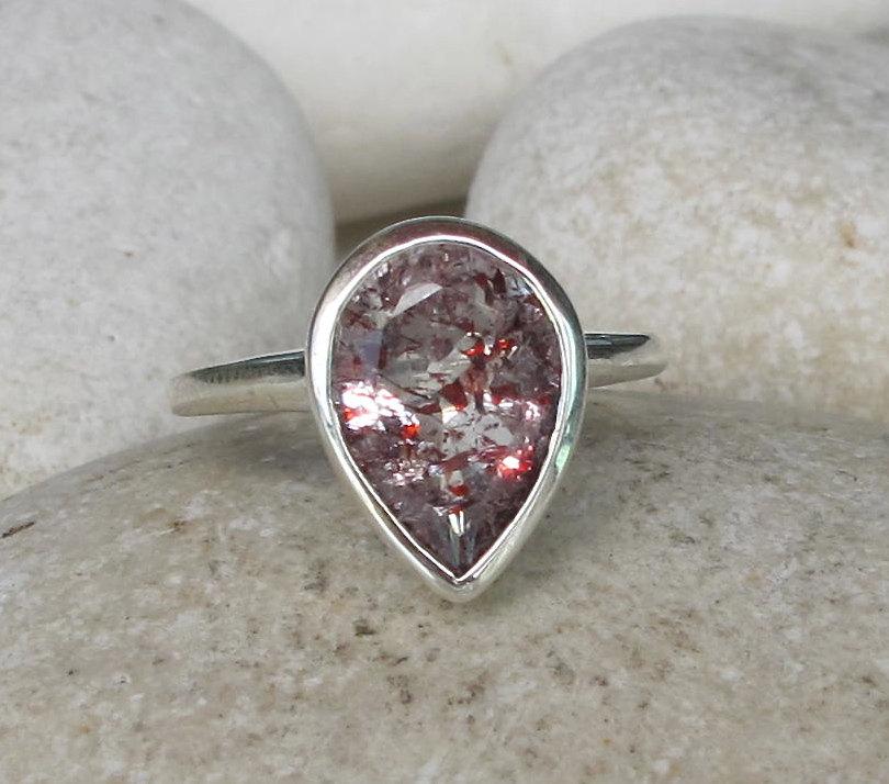 زفاف - Unique Engagement Ring- Promise Ring- Statement Ring- Bridal Ring- Unique Ring- Gemstone Ring- Pear Shape Ring- OOAK Ring- Solitaire Ring