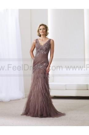 Mariage - Trumpet/Mermaid Floor-length V-neck Tulle Brown Mother of the Bride Dress