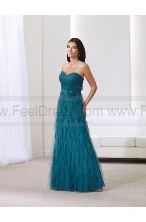 Mariage - A-line Floor-length Sweetheart Tulle Green Mother of the Bride Dress