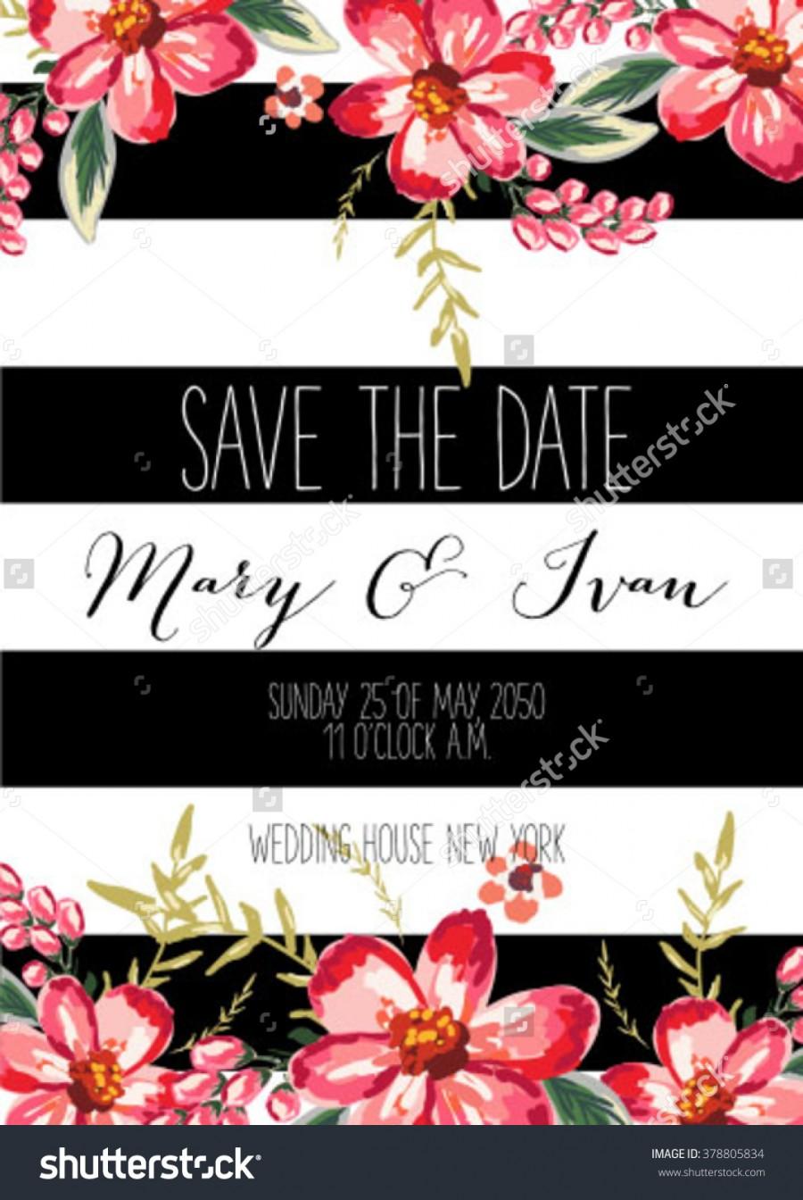 Wedding - Save the date design. Wedding invitation with flowers.