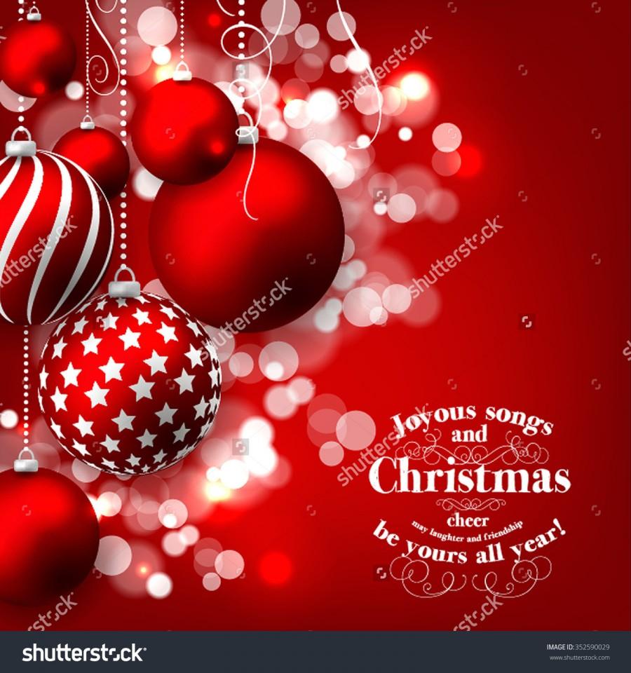 زفاف - Christmas invitation with Christmas balls