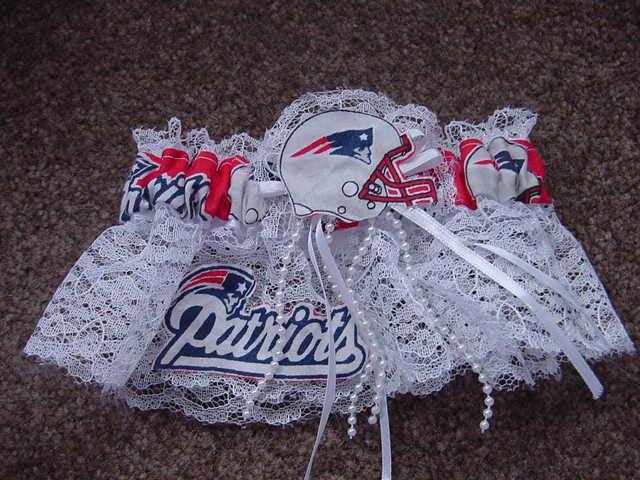 Hochzeit - New England Patriots Football Wedding Bridal Garter Regular/Plus Size
