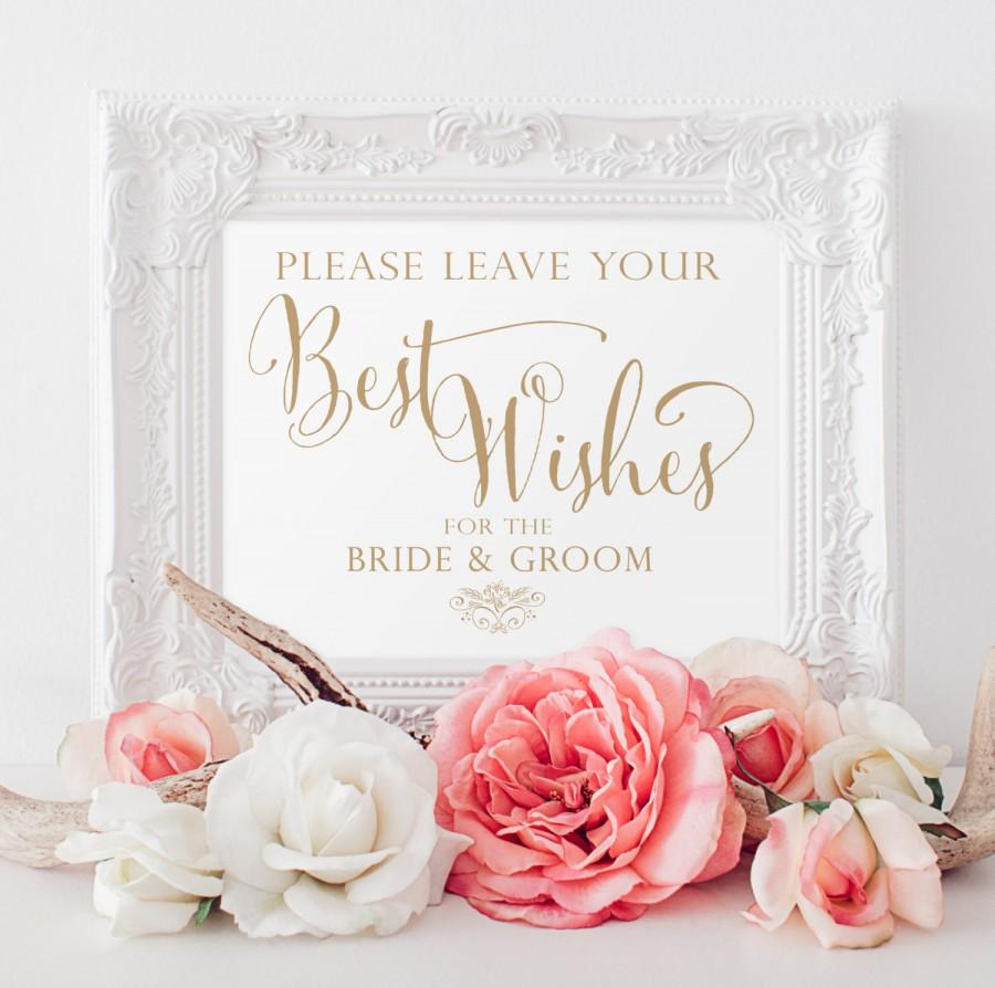 زفاف - Best Wishes for the Bride and Groom Sign 