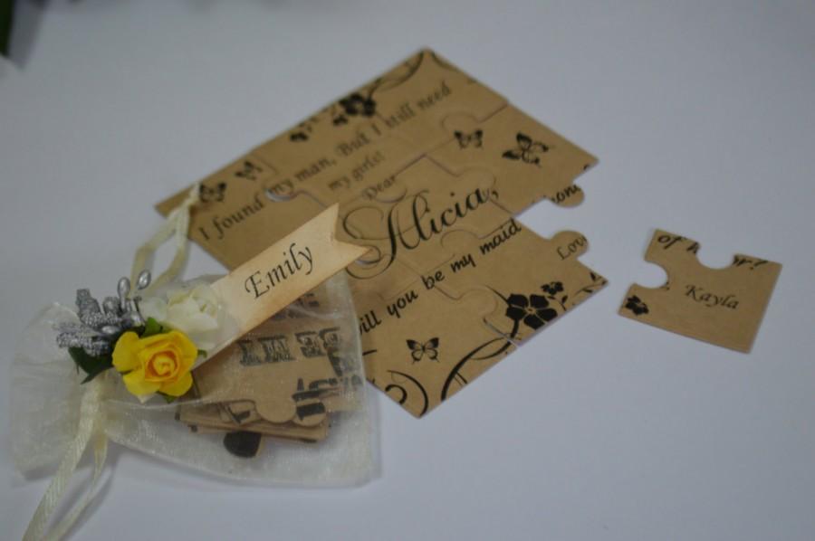 Mariage - Will You Be my bridesmaid, Puzzle , Save the date