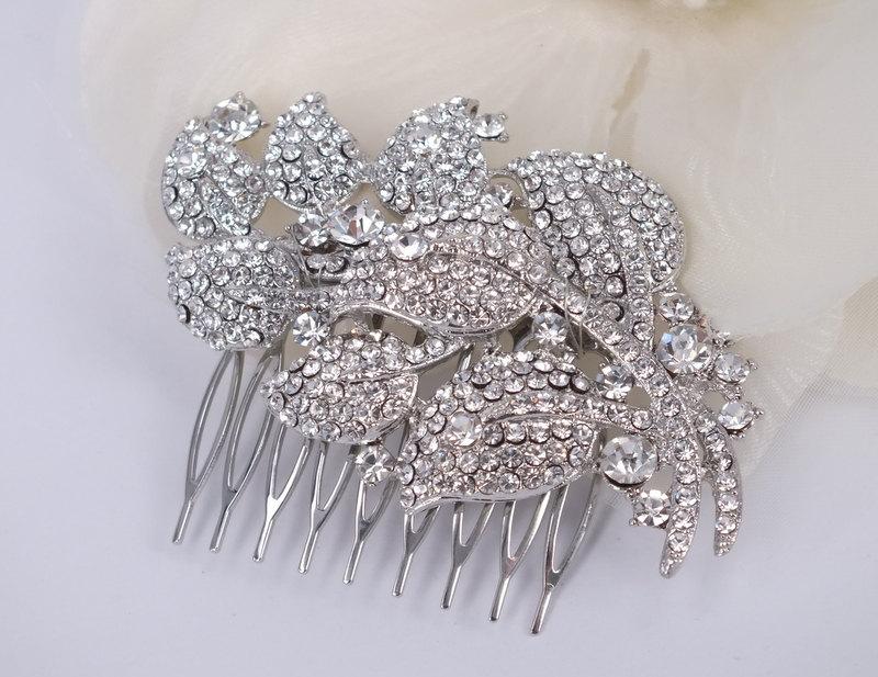 Mariage - Spring is in the Air - Vintage Style Austrian Rhinestone Hair Comb