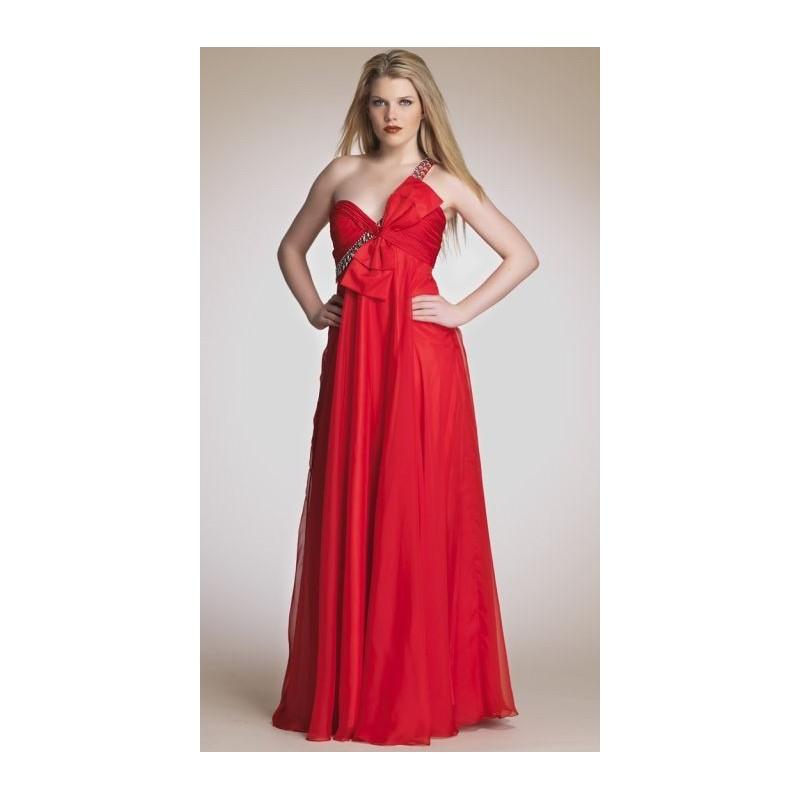 Свадьба - Dave and Johnny Long Red Holiday Dress 5981 - Brand Prom Dresses