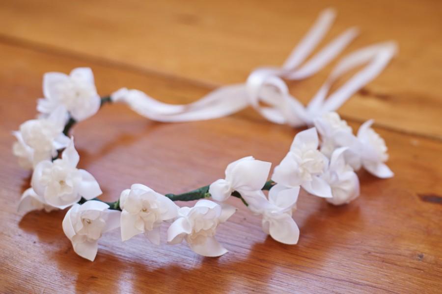Mariage - Flower Crown, silk flowers, artificial flowers, silk wedding flowers, faux flowers, artificial wedding flowers, fake flower decor