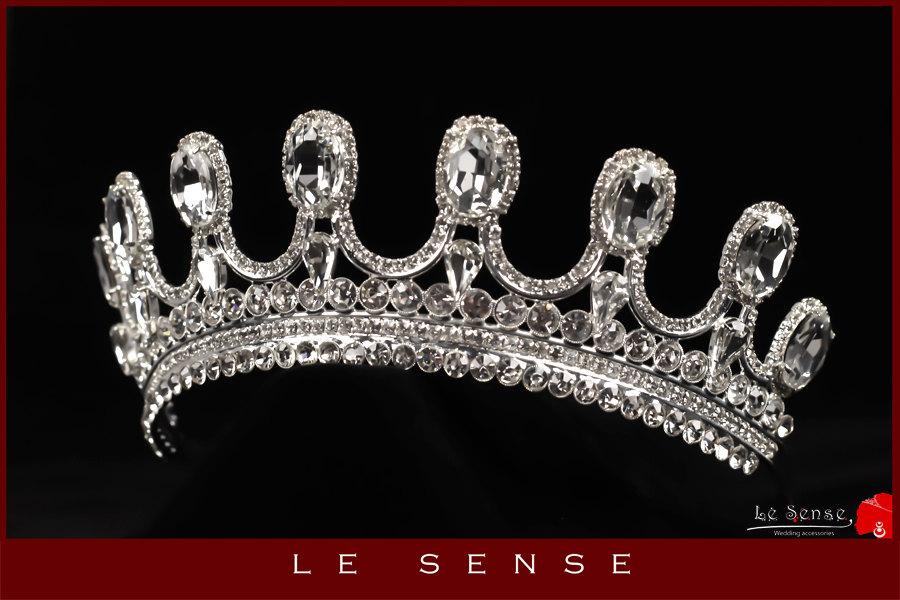 Свадьба - Unique handmade princess  crown, tiara, wedding tiaras, crystal silver tiara for order inlaid with SWAROVSKI  Crystals and rhinestones,