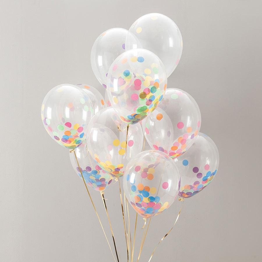 زفاف - 11" or 16" balloon with handmade confetti / Set of 4 / Pick your colors / Wedding, Shower, Birthday, Prom, 1st Birth, Grad, Gender Reveal