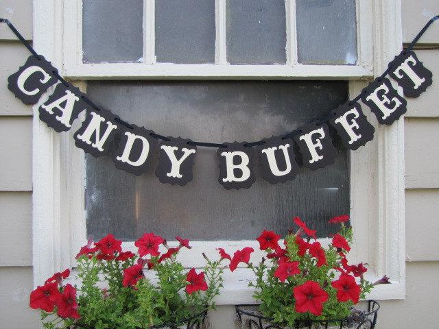 Mariage - CANDY BUFFET Banner for Weddings, Receptions, Parties and Wedding Photos