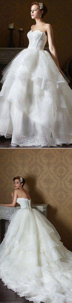 زفاف - Sweetheart Luxury Lace Corset Wedding Party Dresses, Cheap Dresses For Wedding, WD0001
