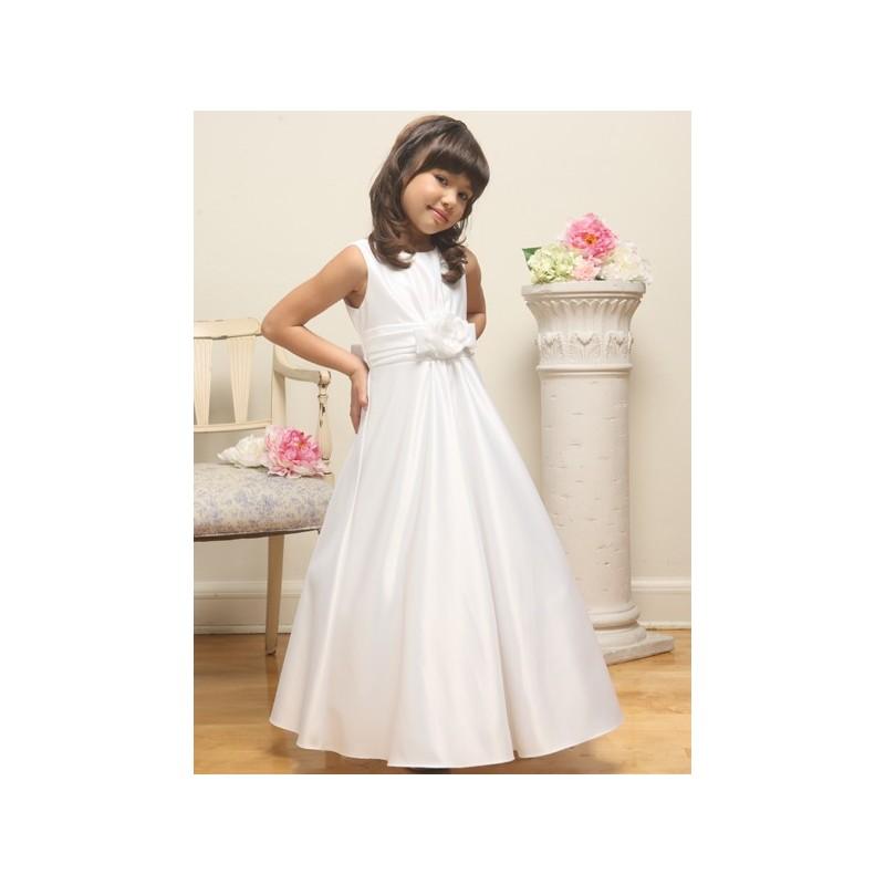 Mariage - White Satin A-line Sleeveless Dress Style: D3380 - Charming Wedding Party Dresses