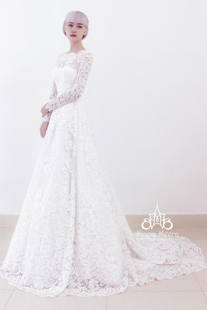 زفاف - Classic a-line Long sleeves royal wedding dress from Meera Meera