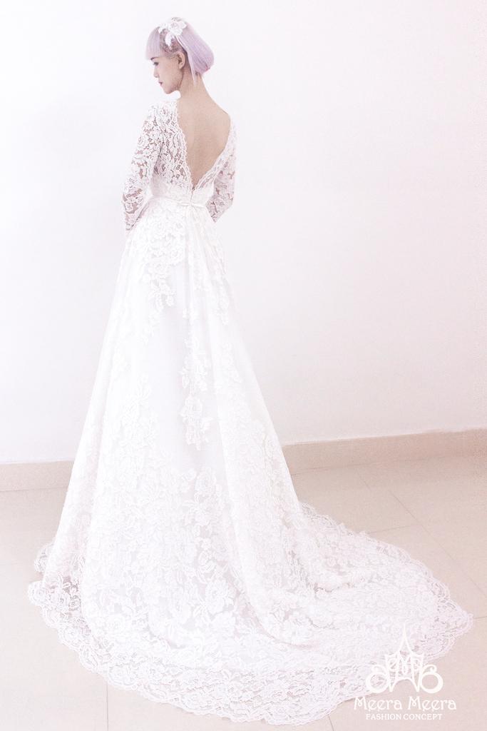 زفاف - Classic a-line Long sleeves royal wedding dress from Meera Meera