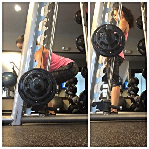 Wedding - Using the Smith Machine for Deadlifts - Stiff Leg Dead Lifts for Women - Ladiestylelife.com