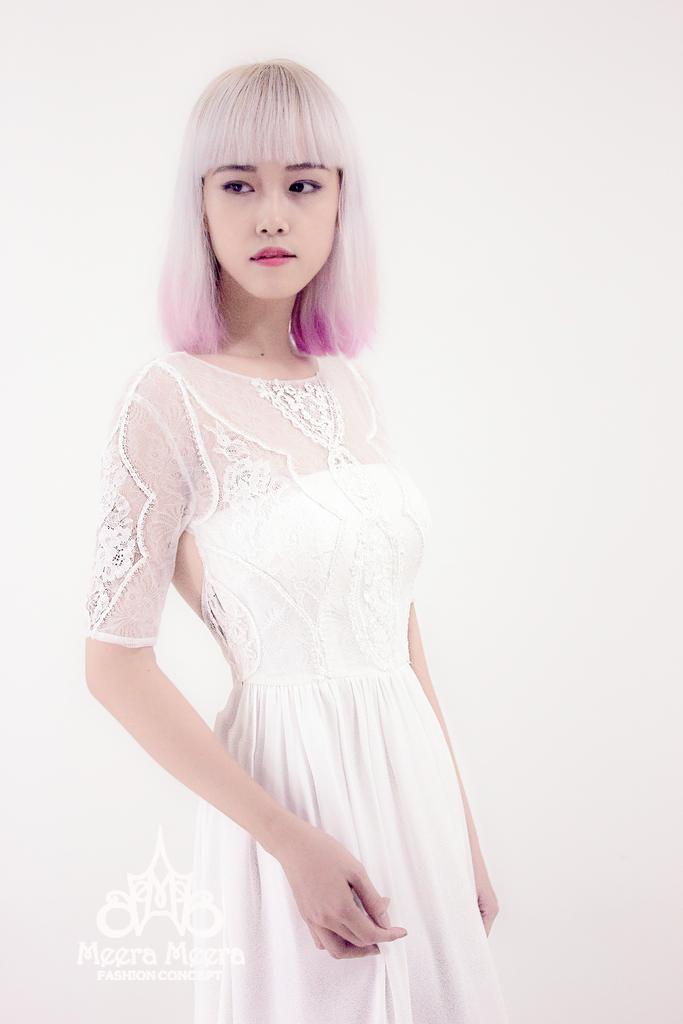 زفاف - Silk with French lace night gown wedding dress from Meera Meera