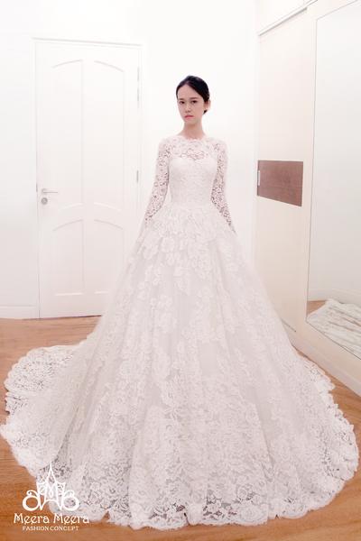 Свадьба - Katherine custom made all over lace ball gown from Meera Meera