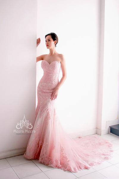 Hochzeit - Sweet pink mermaid wedding dress from Meera Meera