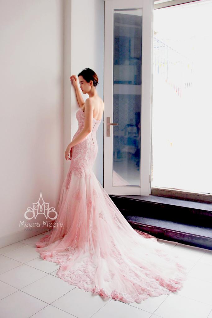 Mariage - Sweet pink mermaid wedding dress from Meera Meera  Sweet pink mermaid wedding dress code kh1507