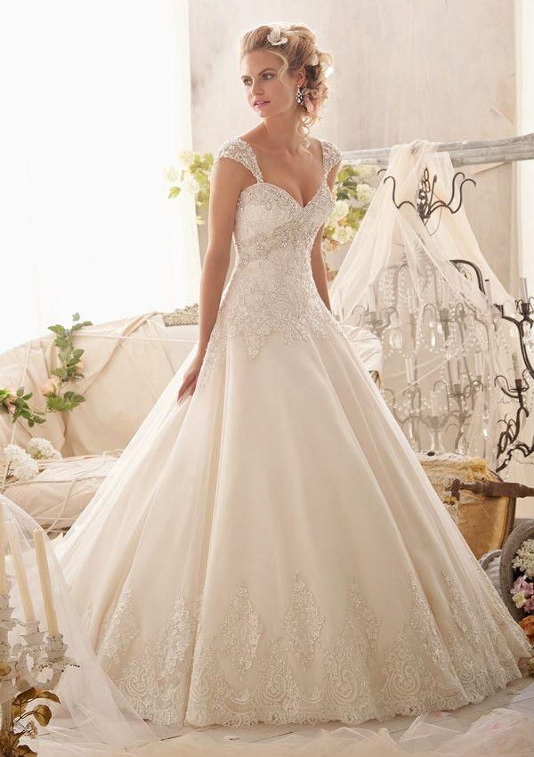 Свадьба - Mori Lee 2609 Beaded A-Line Wedding Dress