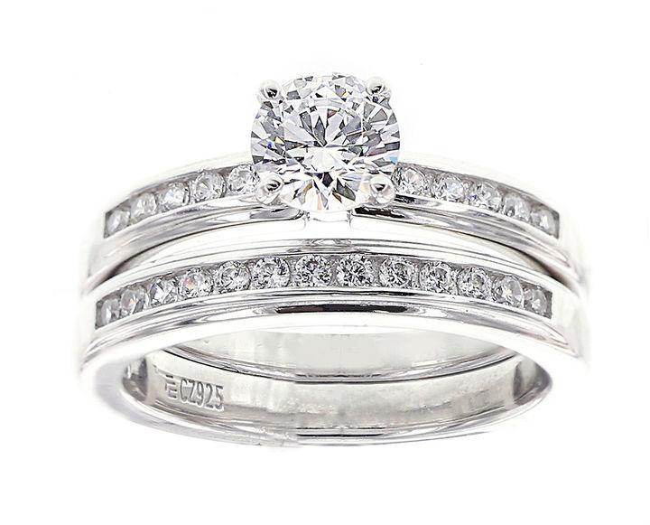 Свадьба - FINE JEWELRY DiamonArt Cubic Zirconia Sterling Silver Bridal Ring Set