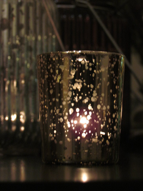 Mariage - Sale Set of 40 MERCURY GLASS GOLD Speckled Glass Candle Votive Holder Candleholder Tea Light Vintage Wedding 2.5 Winter Christmas Gatsby