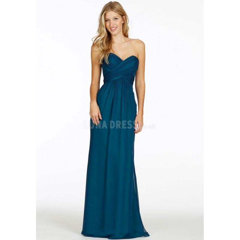 Mariage - Sweetheart Chiffon Sleeveless A line Floor Length Bridesmaid Dresses With Ruching - Compelling Wedding Dresses