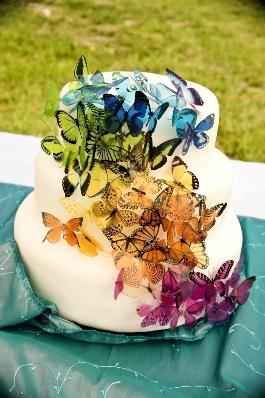 Mariage - 60 Butterflies - Martha Stewart Replica - Wedding Cake Butterfly Packs