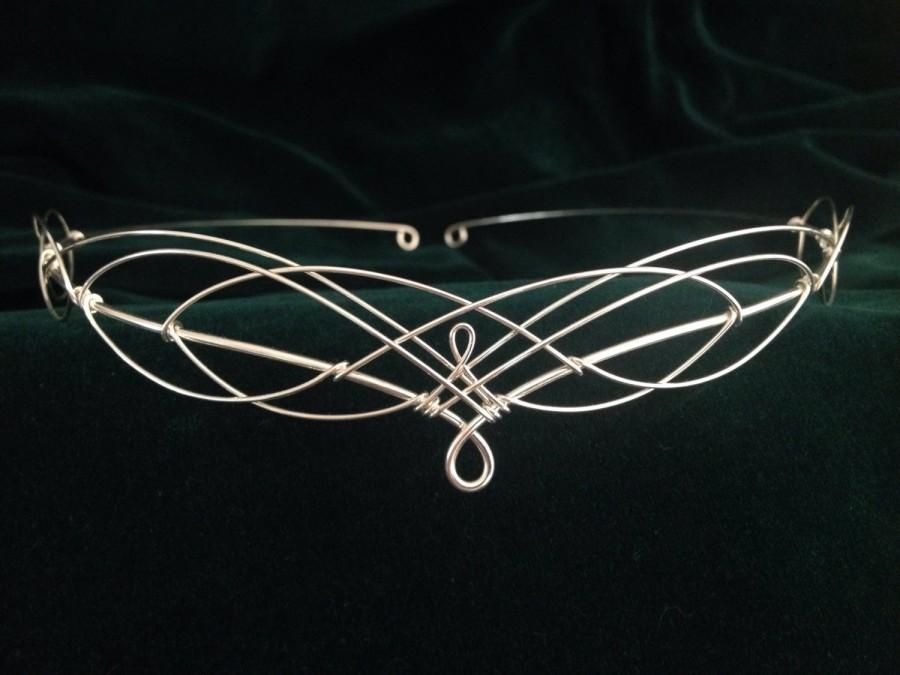 زفاف - Silver Elven Celtic Medieval Headdress Circlet Tiara