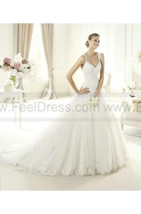 زفاف - Wedding Gown - Style Pronovias Uri Lace And Tulle V-Neck