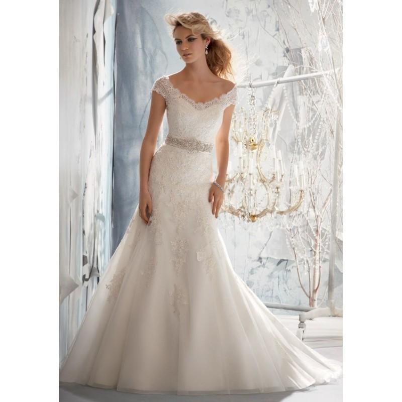 Hochzeit - Mori Lee 1960 Lace Cap Sleeve Wedding Dress - Crazy Sale Bridal Dresses