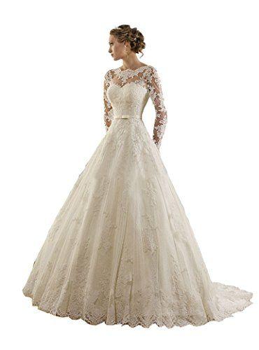 Wedding - Lace Applique Wedding Dress