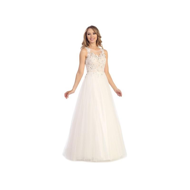 Wedding - Tank Style Ball Gown Prom Dress in Ivory - Crazy Sale Bridal Dresses