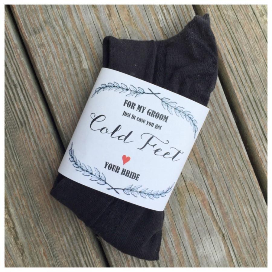 زفاف - Just in case you get cold feet: sock label, sock wrapper, for the groom, INSTANT DOWNLOAD
