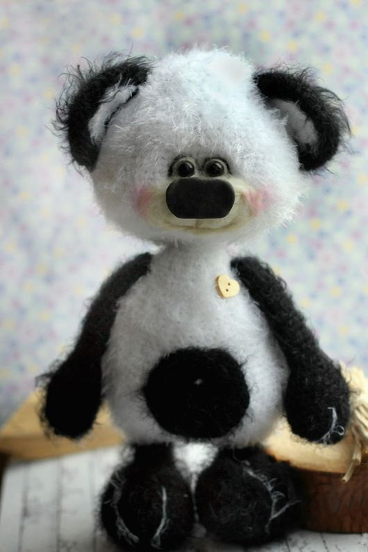 Свадьба - Plush Panda Bear Knitted Toy panda Amigurumi Doll pandastuffed toy Handmade crochet panda toy stuffed panda toy large panda Christmas toy