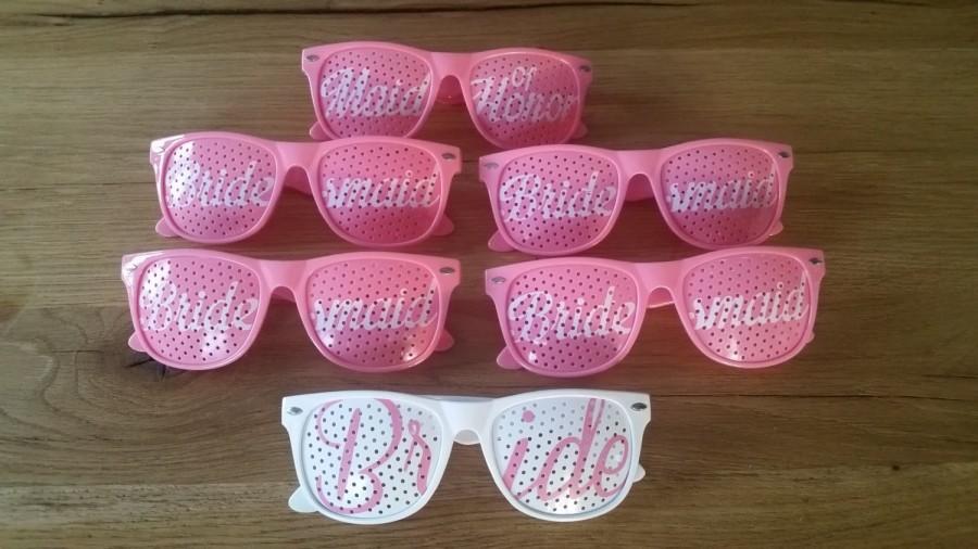 Hochzeit - Bachelorette party sunglasses set of 6