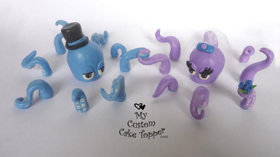 زفاف - Octopus Custom Cake Topper