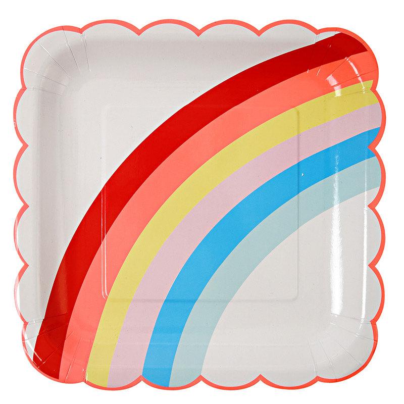 Wedding - Rainbow Paper Plates,  Unicorn, Baby Shower, Birthday Party, Party, 1st Birthday ,Pink , First Birthday,