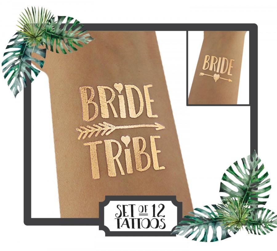 زفاف - 12 Bride Tribe Tattoos for Bachelorette parties / bach party tatoos / bachelorette party / Hen Party Tattoos / Gold tattoos / bridal party