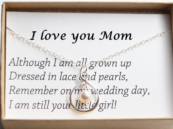 زفاف - Mother Of The Bride Gift Necklace-Gift Boxed Jewelry Thank You Gift-Sterling silver infinity necklace-Mother's Day gift