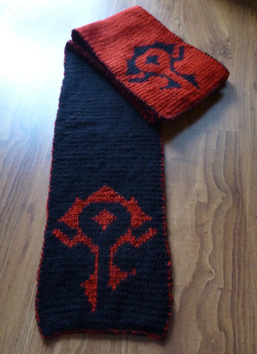 Wedding - World of Warcraft/ Horde scarf/ Warcraft scarf/ Horde banner scarf/ Gift for him/ For the Horde scarf/ Warcraft horde/ Videogame / Game geek
