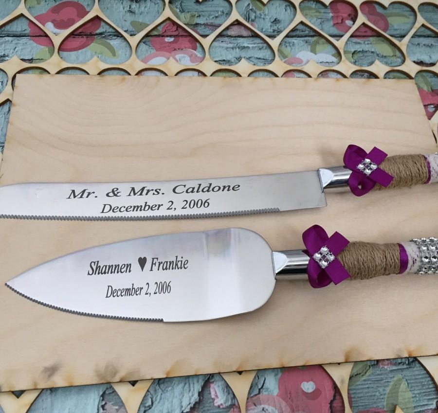 Wedding cake knife hot sale engraving ideas