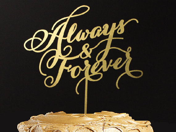 زفاف - Always & Forever - Wedding cake topper.